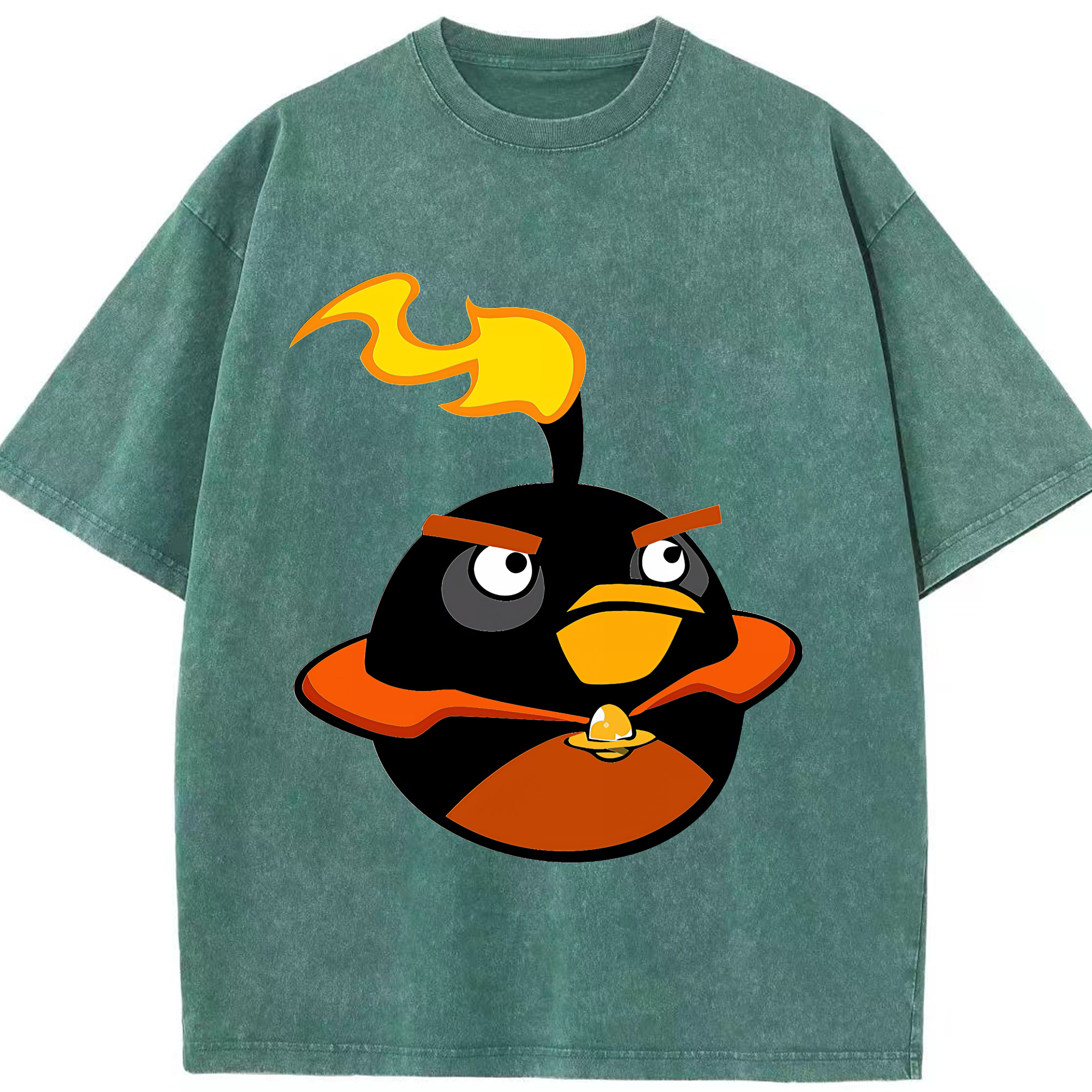 （画像用） Angry Birds アングリーバード 綿100% ヴィンテージ風 半袖Tシャツ（フロントプリント）